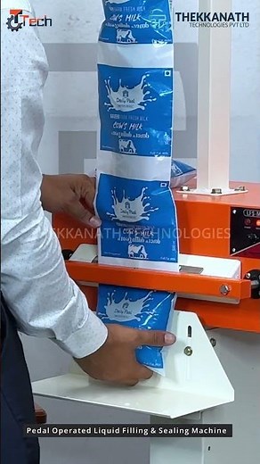 Low-Cost Easy Milk Filling and Packing Machine / Pedal Operated Liquid Filling & Sealing