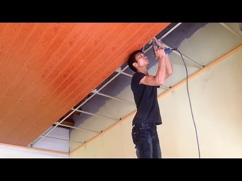 How to Install Plastic Panels On The Ceiling - Easy Installation Pvc Ceiling Panel