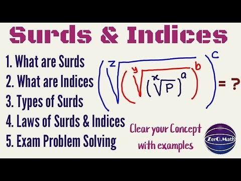 SURDS AND INDICES | What Are surds | what are indices | surds rules | indices Rule | Zero math