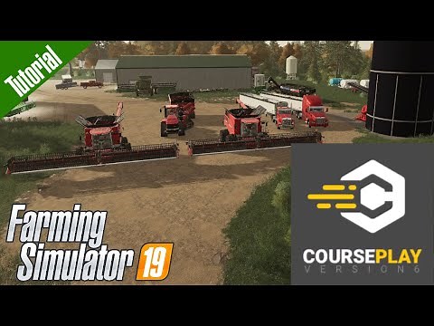 How to automate a grain cart driver and multiple harvesters with Courseplay in Farming Simulator 19