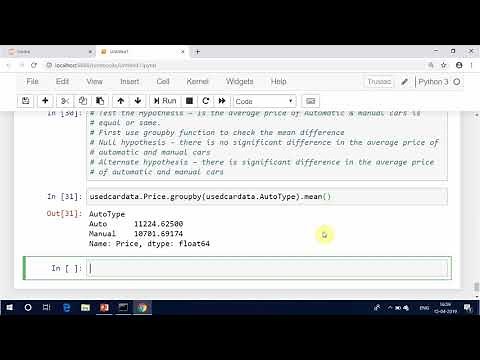 Hypothesis Testing - T test using Python