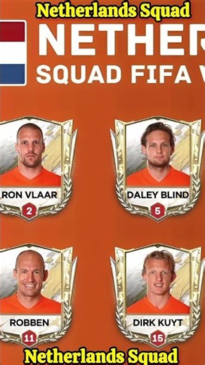 Netherlands Squad 2014 – World Cup Golden Generation