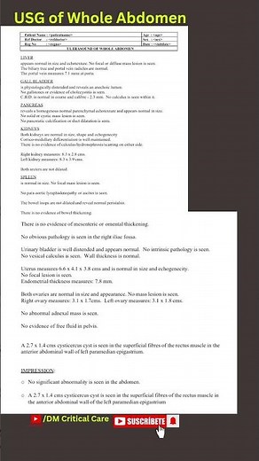 USG | Ultrasonography | USG of Whole Abdomen | Ultrasound #usg #usgtest #ultrasound #ultrasonography