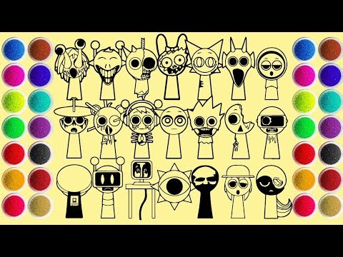 Drawing All Sprunki Characters (Normal - Phase 2) - Incredibox Sprunki - Sand Painting