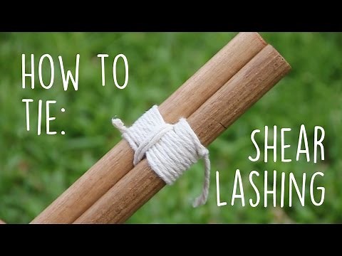 How to tie a Shear Lashing
