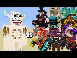 Minecraft Trio of All Bosses vs Inverted Warden - Epic Boss Battle Showdown!