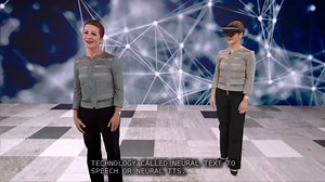 Microsoft executive Julia White demonstrated how it is now possible: 1 - To create an incredibly life-like hologram of herself 2 - To make this hologram speak another language in her own voice This demo has combined two technologies: mixed reality and neural text-to-speech. It opens the door to a whole new generation of communication technologies Imagine a world-class professor giving a lecture that anyone could attend and understand — without leaving their homes and without learning their teach