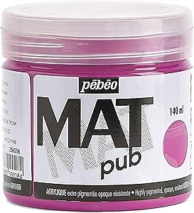 Pebeo Mat Pub, extra fine, 140 ml-Tyrian Pink Acrylic Paint