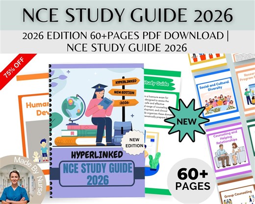 NCE Study Guide 2026 – Complete Review for Success - Etsy