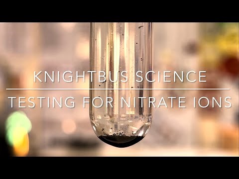 TESTING FOR NITRATE IONS: LAB DEMONSTRATION