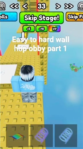 easy to hard wall hop obby part 1