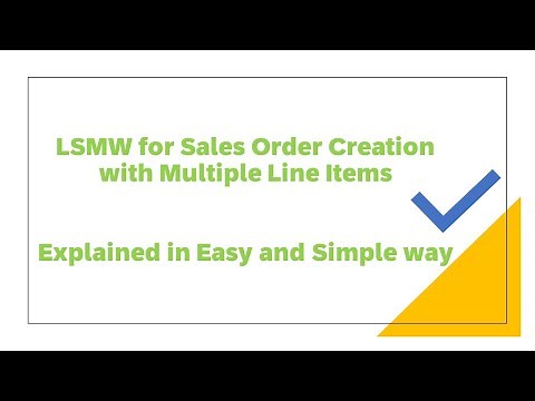 How to Create LSMW for Sales Order with Multiple Line Item | Explained in Easy and Simple way
