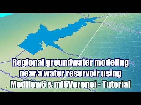 Regional groundwater modeling near a water reservoir using Modflow6 and mf6Voronoi - Tutorial