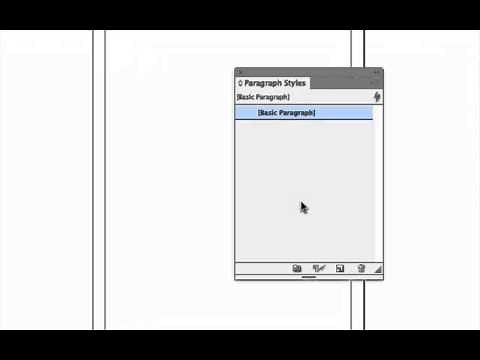InDesign Basics: Importing Paragraph Styles