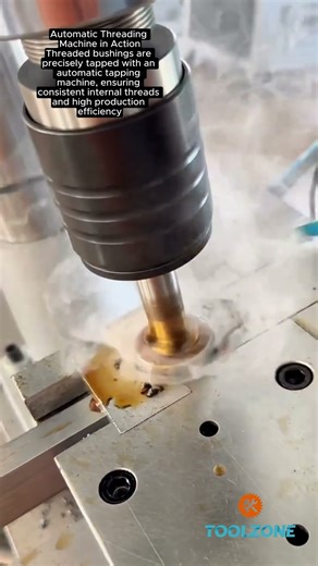 Automatic Tapping Process | High-Speed Threading of Bushings