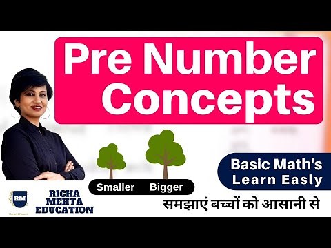 Pre Maths Concept | Pre Number Concepts Std 1 | Basic Maths Concepts | Richa Mehta Education