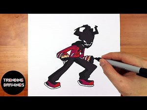 How To Draw FNF MOD Character - A.G.O.T.I. Easy Step by Step