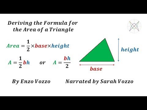 Deriving the formula for the area of a triangle