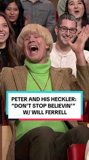 Peter and His Heckler: “Don’t Stop Believin’” w/ Will Ferrell #Tonight10 #FallonFlashback #TonightShow #WillFerrell #JimmyFallon #DontStopBelieving