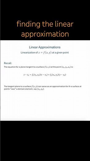 Linear Approximation (Linearization) - Example