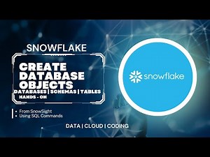 Snowflake Tutorials - Create Database Objects in Snowflake | Create Databases + Schemas + Tables