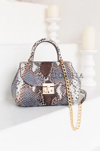 Python Leather Handbag - Elegant Women's Bag - Etsy