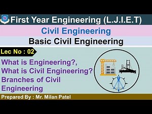 Lec-02_Introduction & Branches of Civil Engineering| Basic Civil Engineering| First Year Engineering