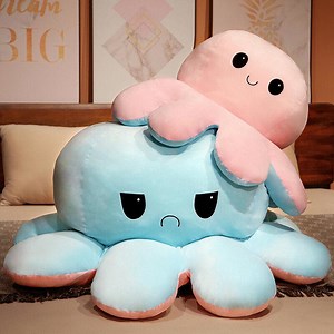 Giant Reversible Octopus Plush Express Your Mood with a Cuddly Flip! - High Quality Custom Soft Stuff Toys Supplier