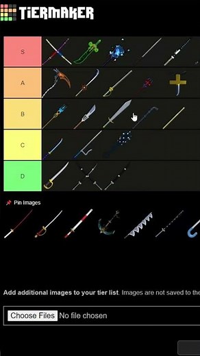 Tier list swords Blox fruit