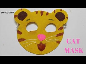 Cat mask| How to make cat mask easily| School Craft|
