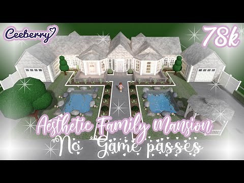 Bloxburg | Aesthetic No Game Passes Family Mansion 78k | Speed Build
