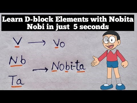 Trick to learn D block elements | Class 12th Chemistry |