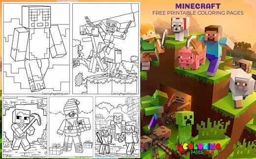 90  Minecraft Coloring Pages - Free Printable PDF & Online Coloring