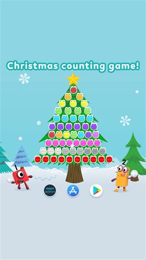 Download or update the Numberblocks World app so you and your little one can play our Christmas counting game! 🎮 Scan the snowy scene and tap the Numberblobs to decorate the Chrstmas tree.🎄🔴 🟠 🟡 Numberlocks World is available on all apps stores. Tap the link in our bio or visit 👉 www.learningblocks.tv/numberblocks/apps | Numberblocks