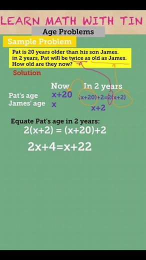 Age Word Problem Math Example