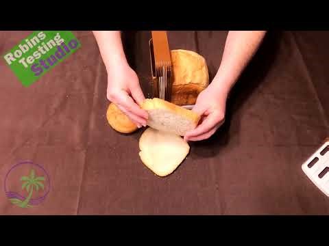 Testing out the TCOTBE Foldable Bread Slicing Guide