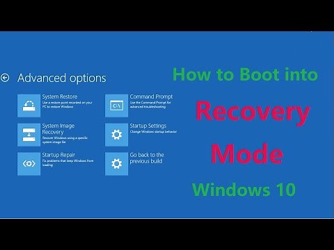 How to Boot into Recovery Mode Windows 10