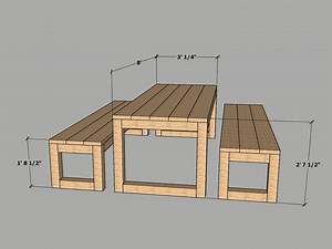 Simple Picnic Table Plans | Picnic Table How-to Instructions | Modern Picnic Table Build Plan - Instant Download - Etsy
