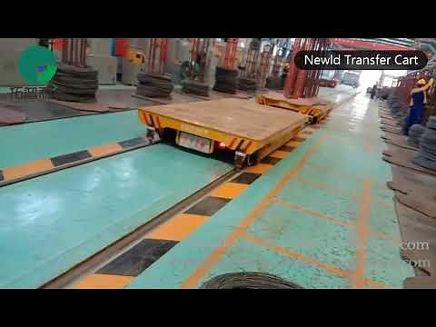 Rail Guided Transfer Platform - Heavy Duty Material Handling Trolley
