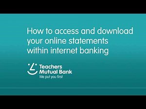 How to access and download your online statements within Internet Banking