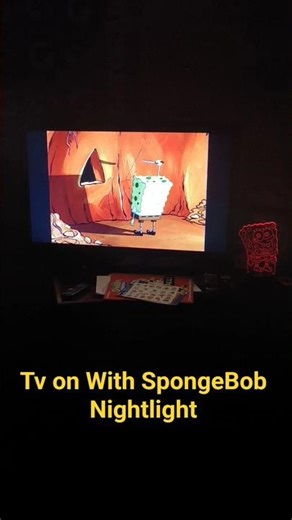 SpongeBob Night Light on with SpongeBob Halloween