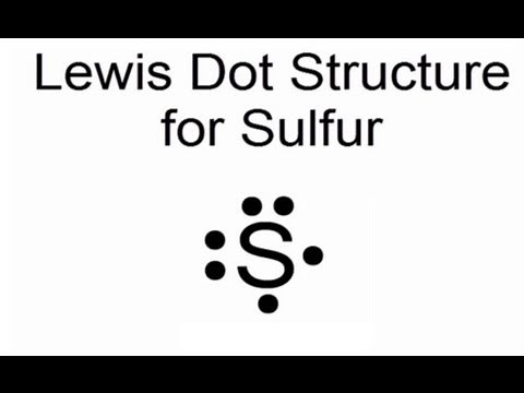 Lewis Dot Structure for Sulfur Atom (S)