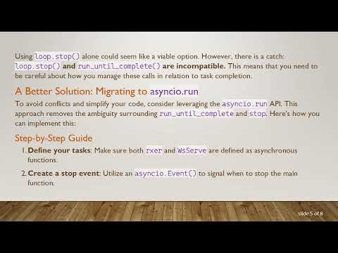 How to Stop the Asyncio Loop After a Task with Python