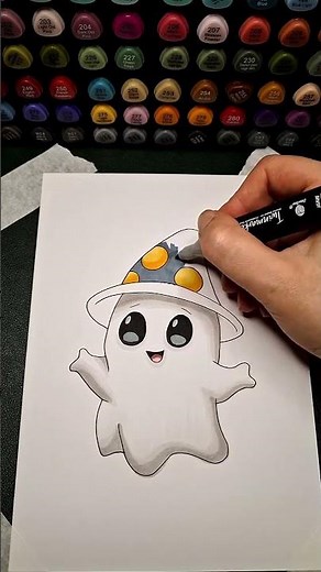 How to Draw a Cute Ghost - Easy Halloween Drawing Tutorial | Masterful Imprint