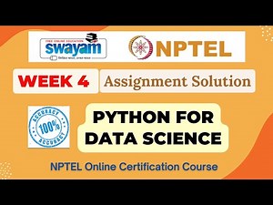 Python for Data Science Week 4 Assignment 4 Solution | NPTEL | Swayam | Jul - Dec 2023