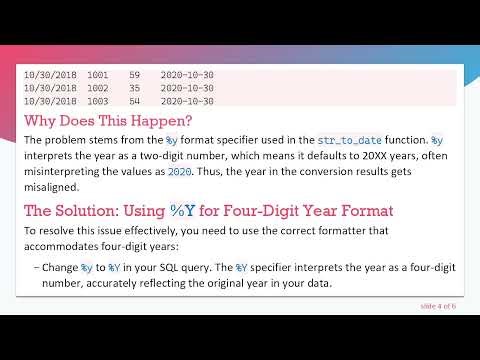 Fixing the Year Issue When Converting Date Formats in MySQL