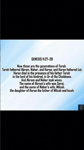 👣 Genesis 11:27–29 – The Family of Abram Begins 🌍 #bibleverse #shorts