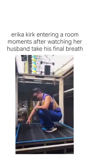 whatmemes on Instagram: "This X post uses a meme video of a dramatic stage entrance by a performer to satirize Erika Kirk's composed public appearances shortly after her husband, conservative activist Charlie Kirk, was assassinated in November 2025 by a gunshot to the neck during a campus event. Erika, a former Turning Point USA staffer and mother of their 3-year-old, has drawn online criticism for resuming events like book tours for Charlie's posthumous work, with some accusing her of exploitin