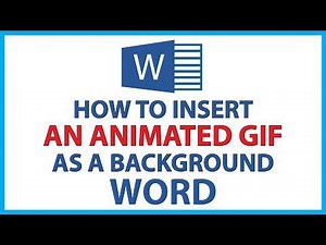 Microsoft Word: How To Insert An Animated GIF As A Background 2021 #microsoftword #howto
