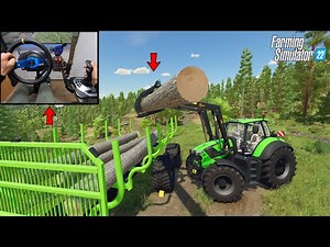 Logging work| Farming Simulator 22 / Steering wheel + Joystick